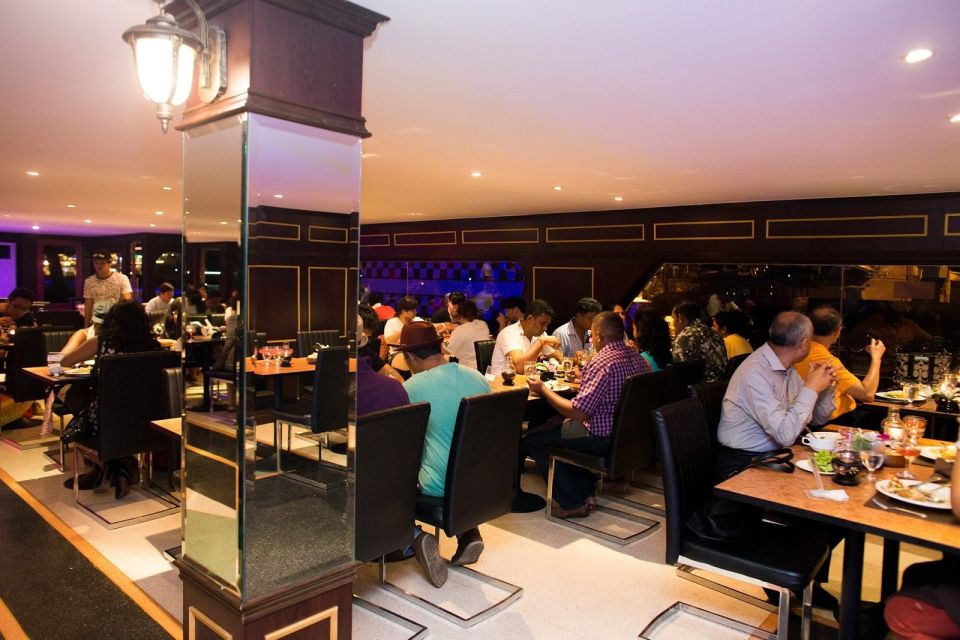 Bangkok: 2-Hour Dinner & Shows on White Orchid River Cruise - Buffet dinner on a boat: what the Thai and international spread is like