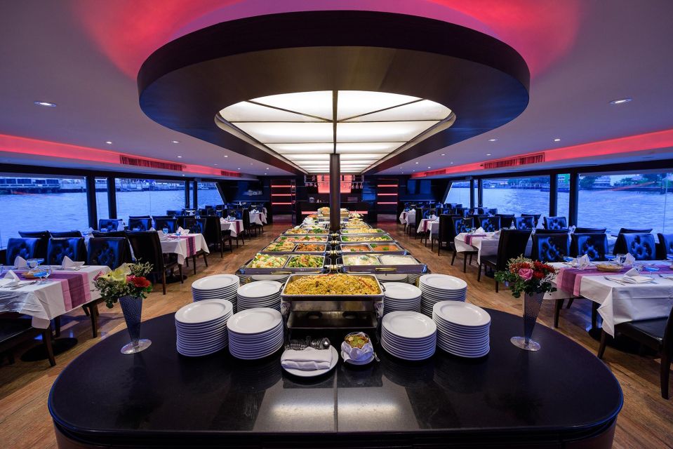Bangkok: Chao Phraya Princess Dinner Cruise Ticket - Buffet dinner value: international at Asiatique, Indian buffet at ICONSIAM
