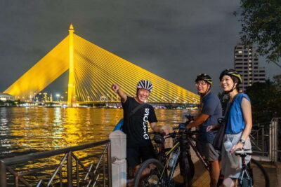Bangkok: Night Bike Tour with Temples & Flower Market Visit - Meeting at Discova and Getting Your Bike Fit Right