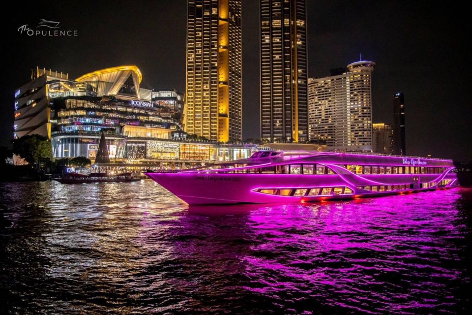 Bangkok: Opulence Luxury Chao Phraya Dinner Cruise - Food and Dessert: Seafood, International Picks, and Ice Cream
