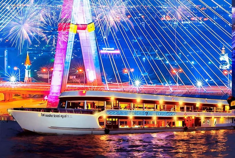 Bangkok: White Orchid Chao Phraya Dinner Cruise free Beer - White Orchid Dinner Cruise: A Simple, Fun Way to See Bangkok at Night