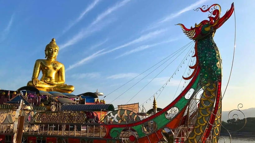 Chiang Mai: Chiang Rai Temples, Golden Triangle & Boat Tour - Thai lunch break: buffet style, vegetarian option available