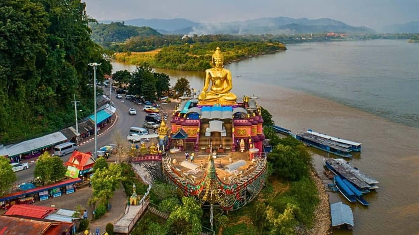 Chiang Mai: Chiang Rai Temples, Golden Triangle & Boat Tour - Pickup from Chiang Mai and the hot spring reset on the way north