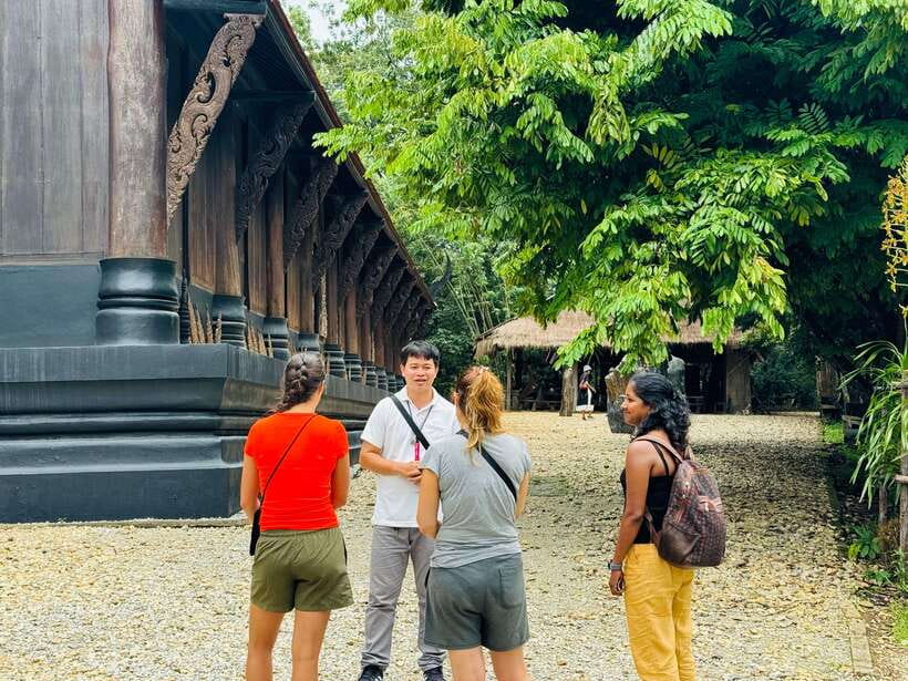 Chiang Rai: Iconic Temples & 7 Major Sites—River View Buffet - Baan Dam Black House Museum: old Lanna homes + modern 3D art
