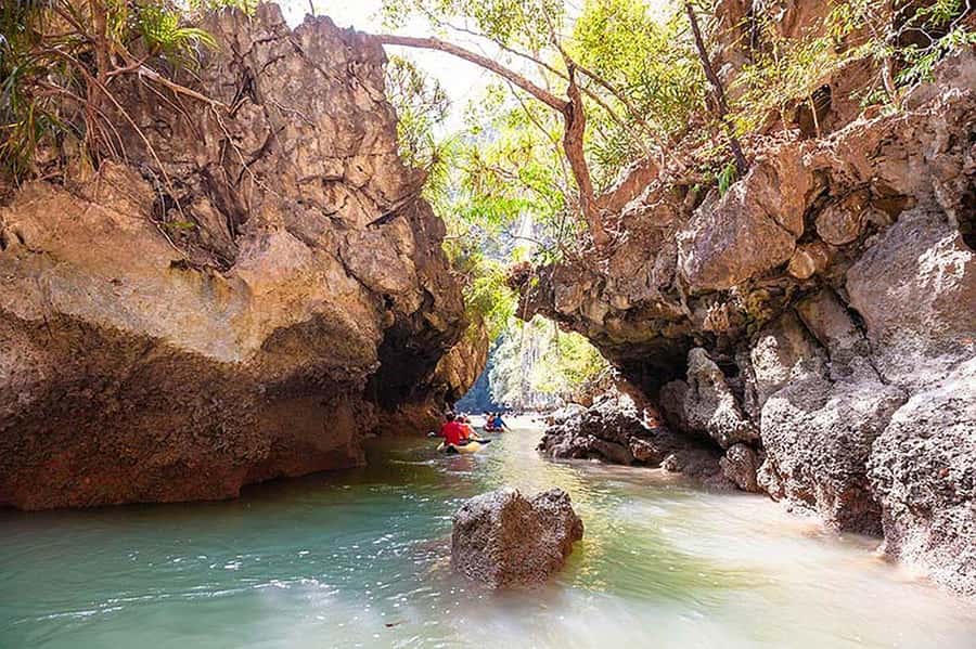 From Khao Lak: Premium James Bond Sunset and Canoe Adventure - Panak Island: cave passage + Jurassic Park vibes in the mangroves