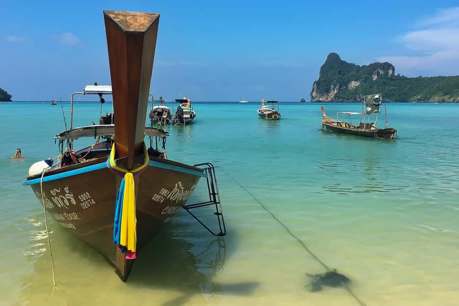From Phuket Or Khao Lak: Phi Phi Islands Early Bird Tour - Monkey Beach and Viking Cave: quick sights from the boat