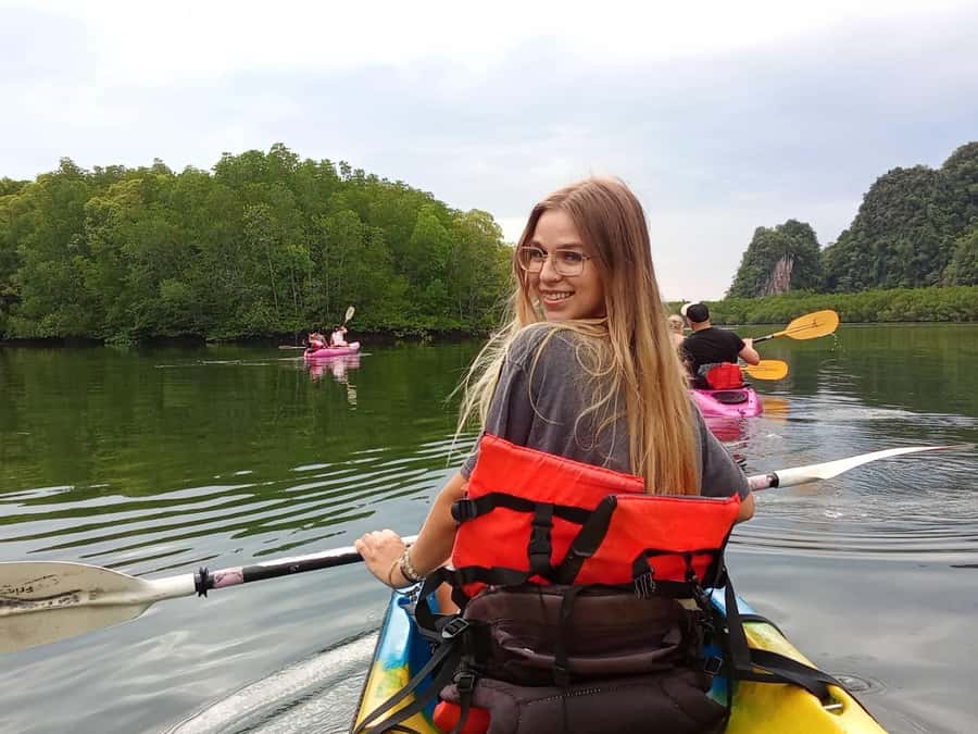 Krabi: Half-Day Kayak Adventure at Ao Thalane - On the water: 5 to 7 km and what you’ll actually see