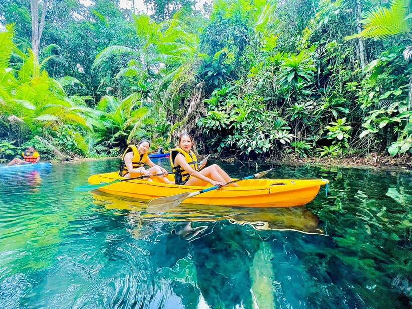 Krabi: Klong Root (Crystal lake) Kayaking tour - The kayaking flow: mangroves, swim spots, fish feeding, and photo stops