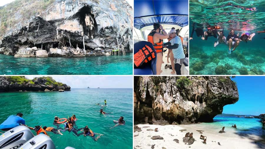 Krabi: Phi Phi Early Bird & 4 Island by Speedboat with Lunch - Snorkeling gear, lifejackets, and the reality of group speedboats