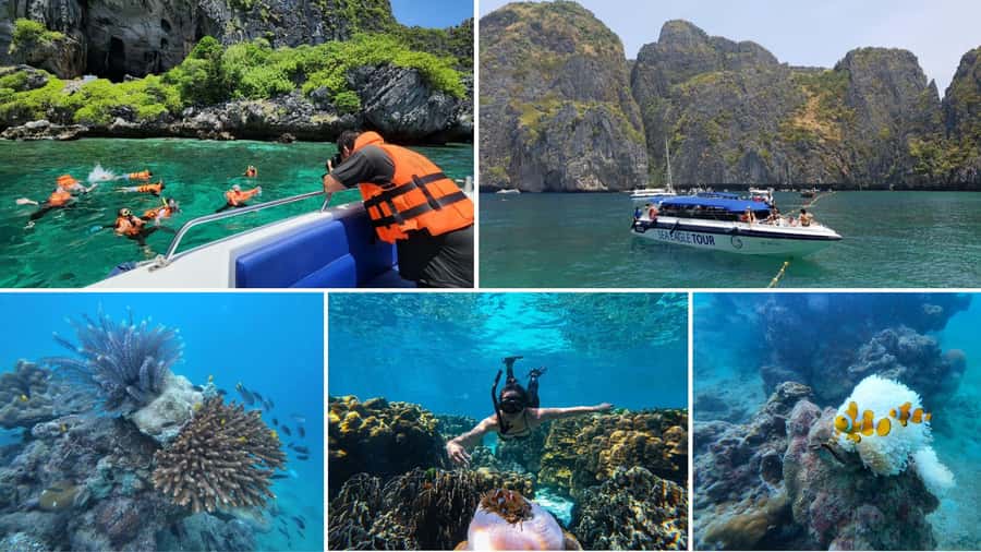 Krabi: Phi Phi Early Bird & 4 Island by Speedboat with Lunch - Viking Cave and Monkey Beach: quick hits from the boat