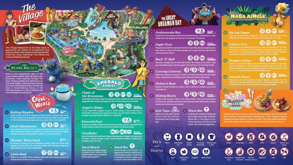 Phuket: Andamanda Water Park Ticket - Food at Andamanda: floating village Thai food, with a price premium